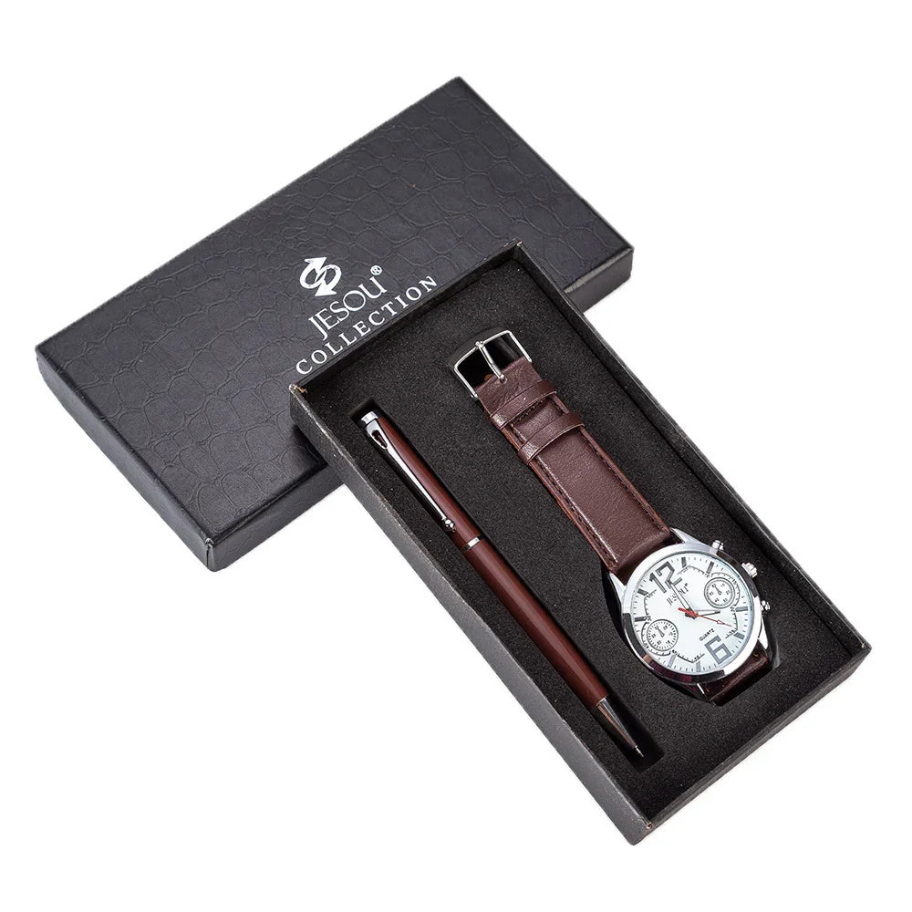 Mens Gift Set Beautifully Wrapped Watch Pen | Kit - 0 | 40Mm Christmas