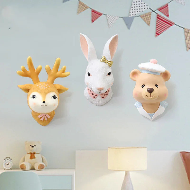 Home Original Cartoon Rabbit Wall Decor | Set - Home Decor | Christmas Decorative (View 5)