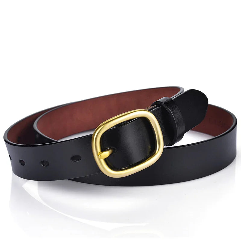Simple Versatile Womens Genuine Belt | Leather - Apparel & Accessories > Clothing Accessories | Accessory Elegant (View 2)