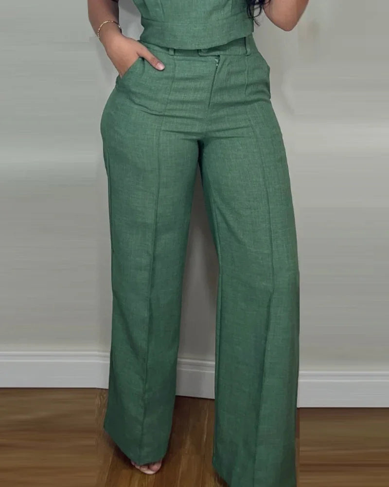 Summer Sleeveless Suit Fashion Round Neck Vest Top - 0 | Accessory Elegant (View 3)