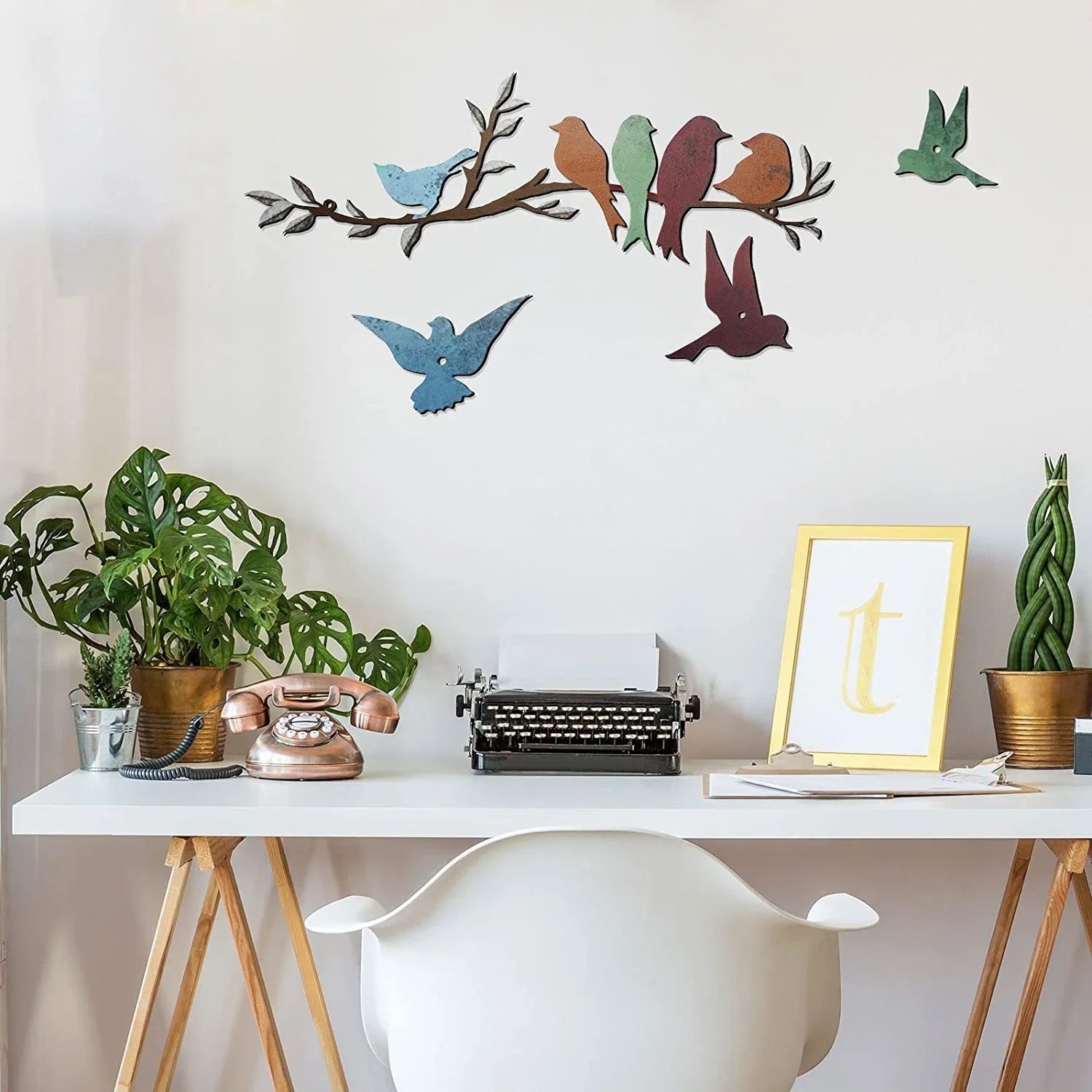 Bird Branch Wall Decoration Wall-Mounted