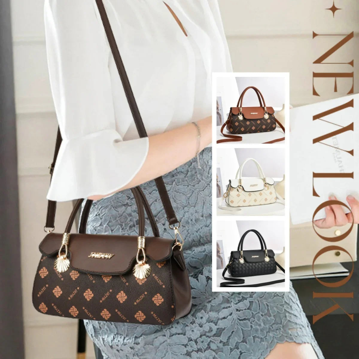 Vintage Exquisite Letter Printed Womens Handbag Fashion - 0 | Elegant Fashion