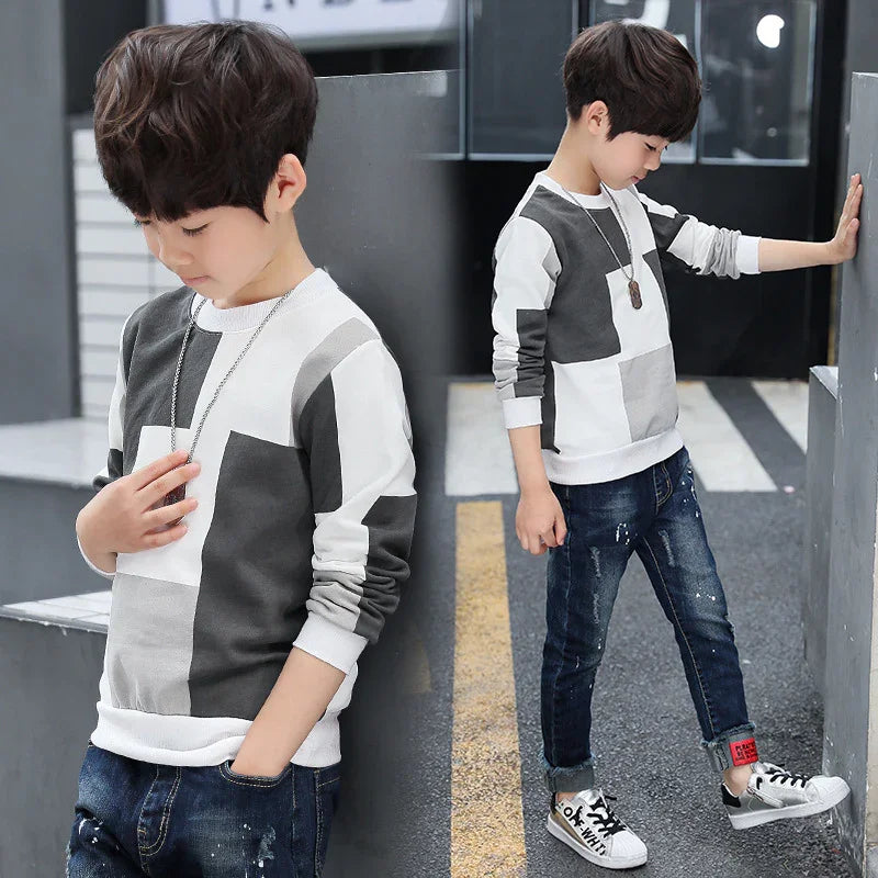 Boys Autumn Long Sleeved Shirts Big Girls | Set - 0 | Autumn Boys