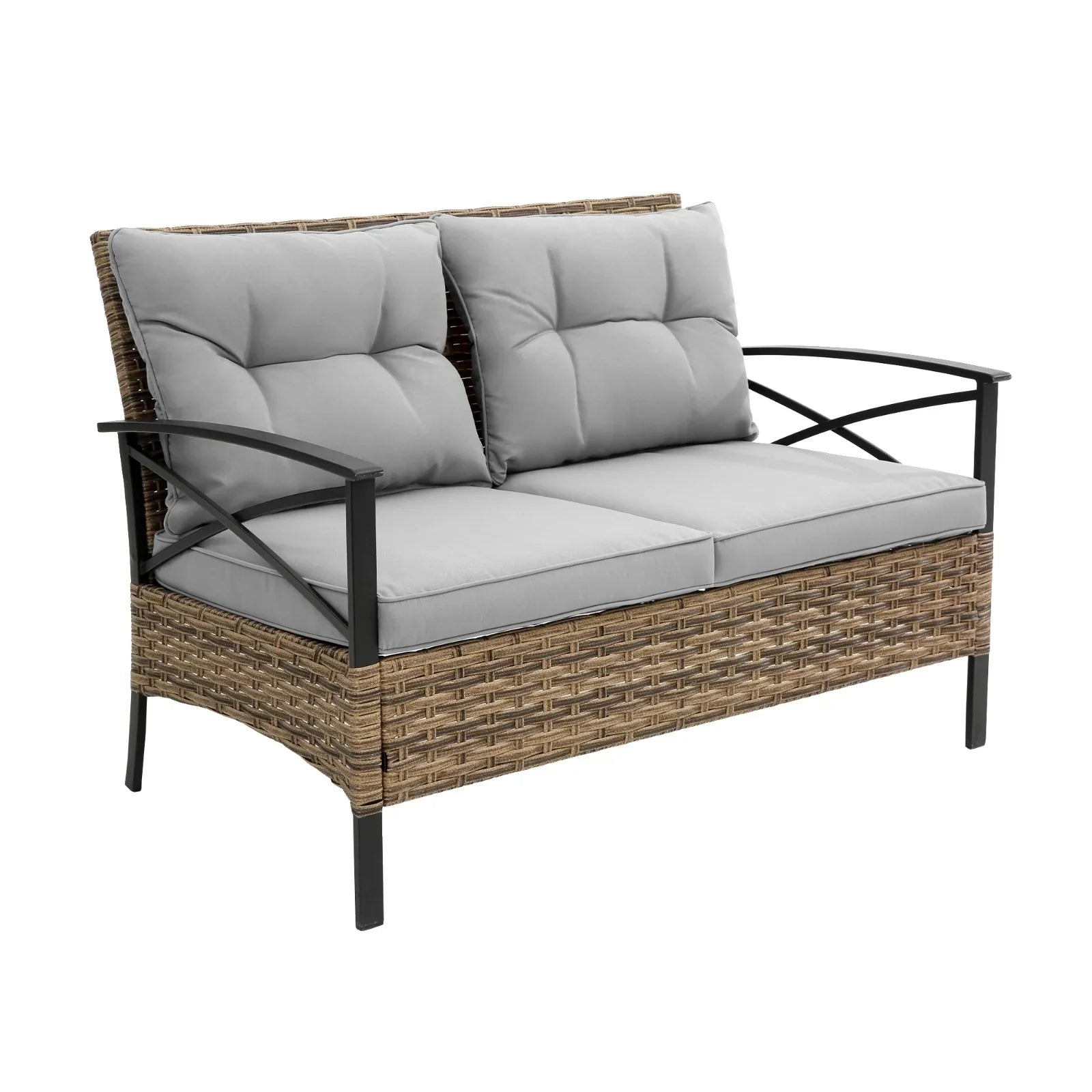 Patio Sectional Sofa Set Kd Rattan Wicker Outdoor - Outdoor Furniture | Black Cotton (View 11)