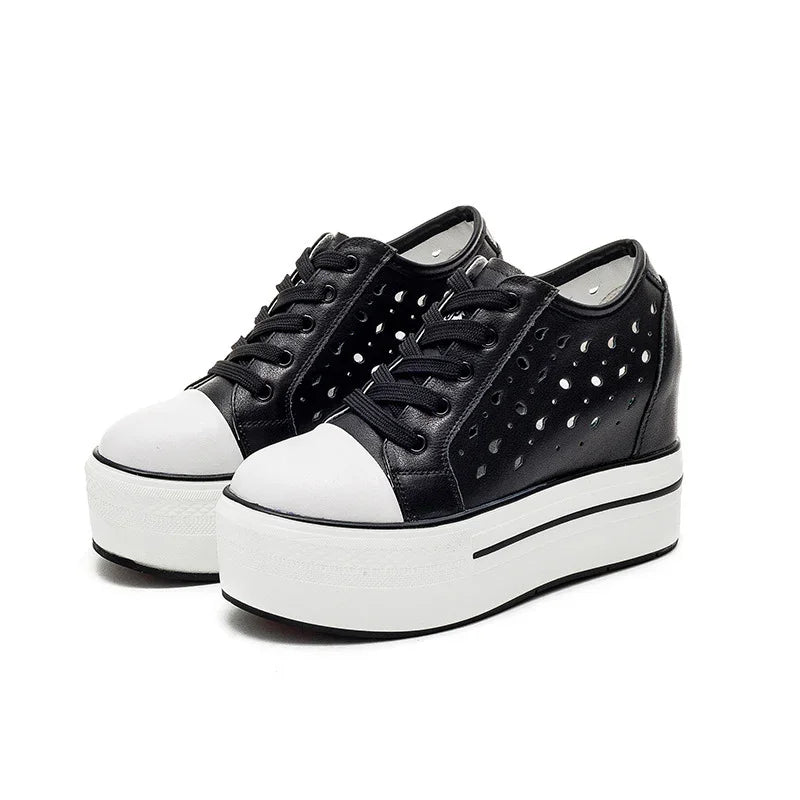 Shoes Platform Height Thick Soled Lace Up | 9cm - Home & Garden > Lighting | Platform Shoes (View 6)