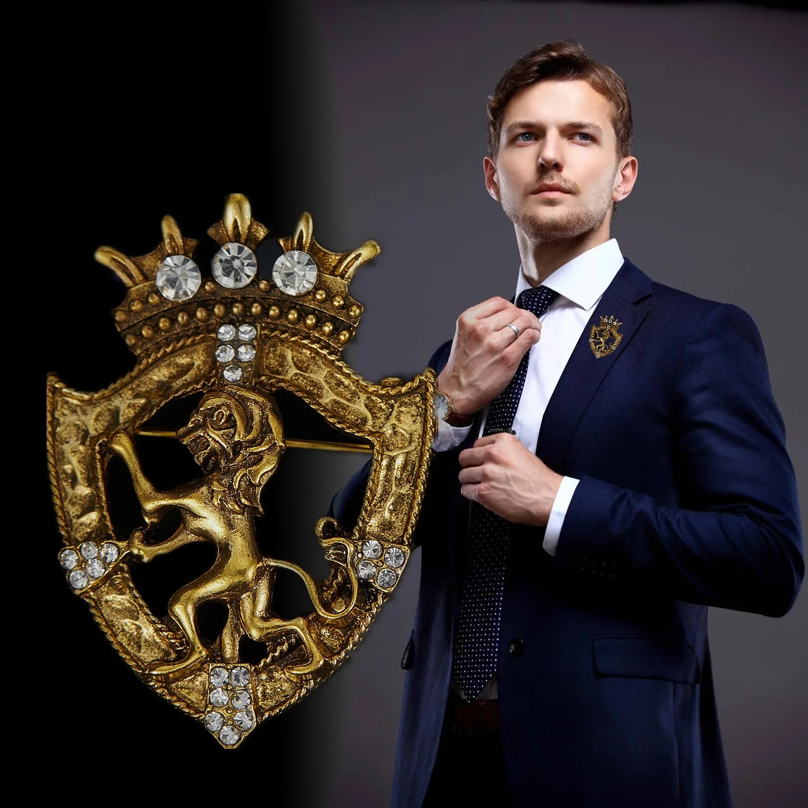 Crown Suit Badge Simple Clothing Accessories Brooch - Men's Clothing & Accessories | Accessory Crown (View 5)