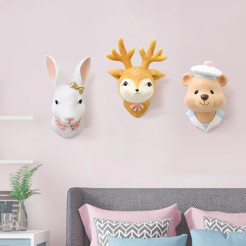 Home Original Cartoon Rabbit Wall Decor | Set - Home Decor | Christmas Decorative