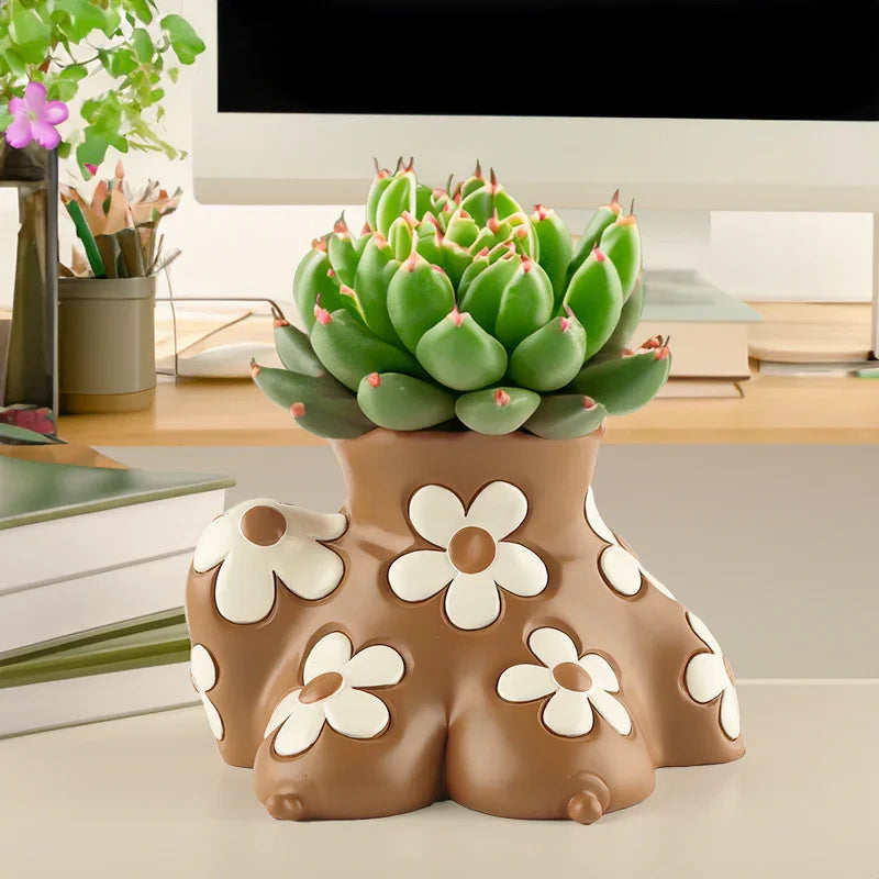 Creative Resin Body Art Flowerpot Home Decor | Adapter - Home Decor | Body Creative (View 5)