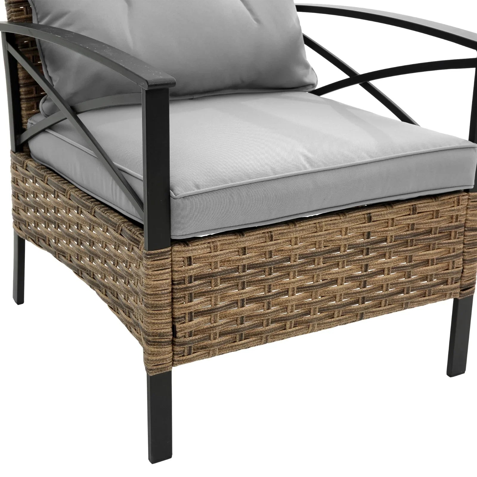 Patio Sectional Sofa Set Kd Rattan Wicker Outdoor - Outdoor Furniture | Black Cotton (View 9)