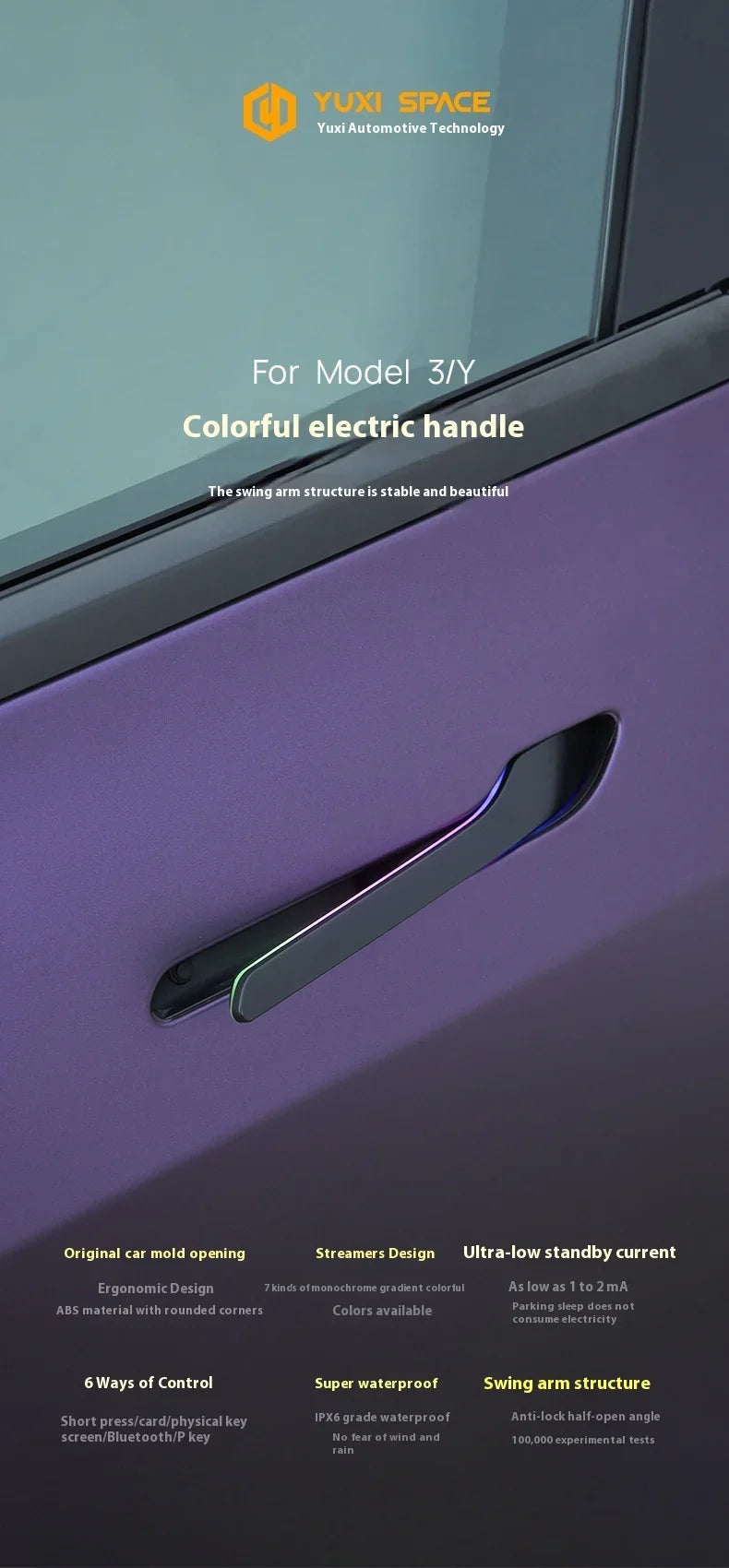 Applicable Y3 Electric Door Handle Modification - Exterior Accessories | applicable door (View 5)