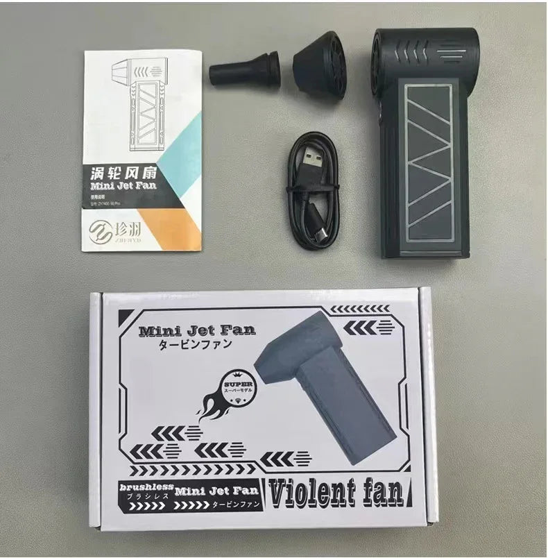 Violent Turbo High Speed Fan Outdoor Handheld - Home & Garden > Household Appliances > Climate Control Appliances > Fans > Powered Hand Fans & Misters | Christmas Decor (View 4)