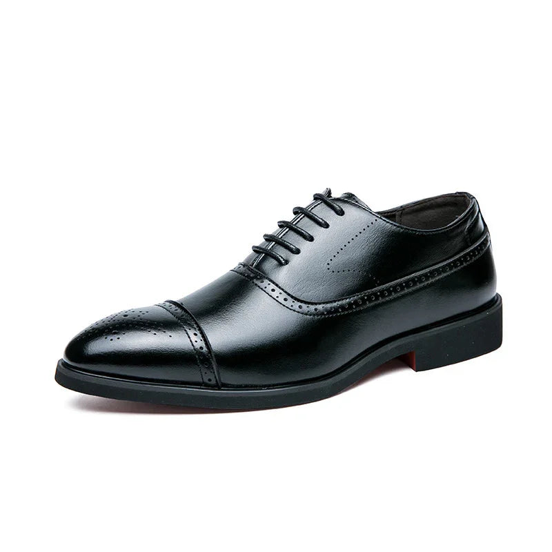 Mens Business Casual Shoes | Leather Series Edition #5 - 0 | Black Business (View 2)