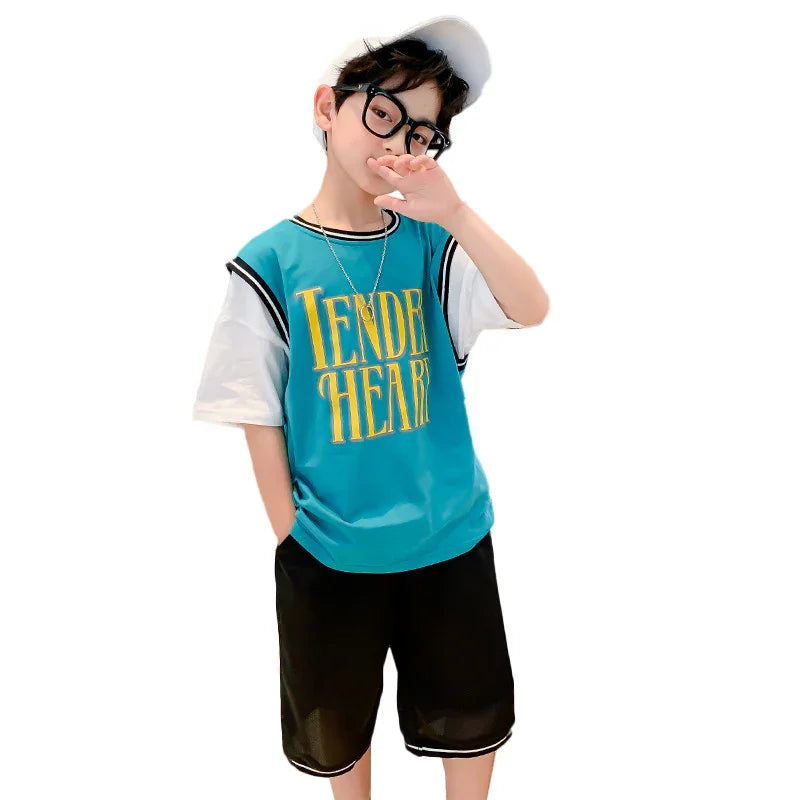 Childrens Clothing Boys Summer Short Sleeved Suit - 0 | Accessory Childrens (View 2)