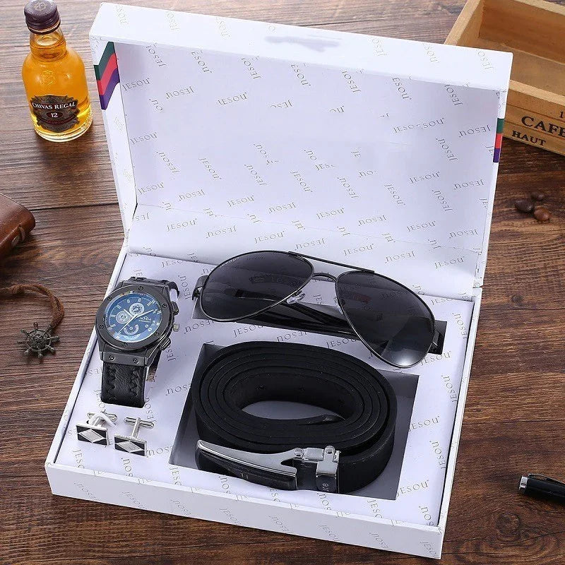 Business Belt Wallet Watch Pen Gift Box Set | Edition - Apparel & Accessories > Clothing Accessories | Belt Business (View 4)